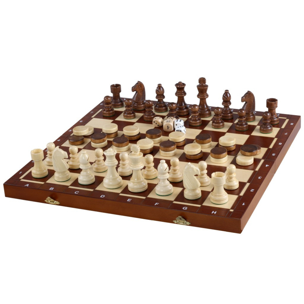 3-in-1 Sets: Chess, Checkers, and Backgammon | GeniusCrafted™