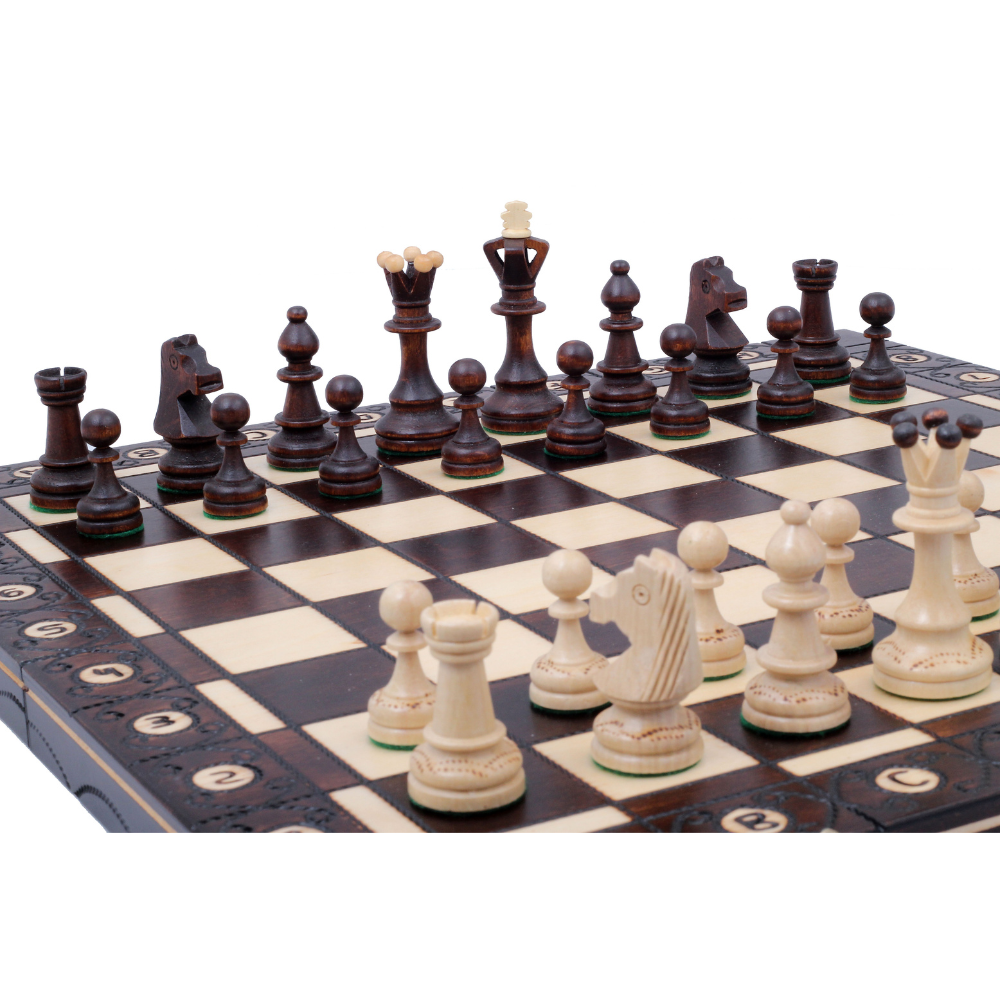 Ajedrez artesanal de madera "Senator" | Colección Nobilis
