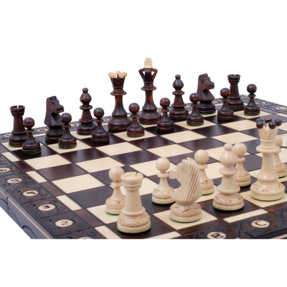 Ajedrez artesanal de madera "Senator" | Colección Nobilis