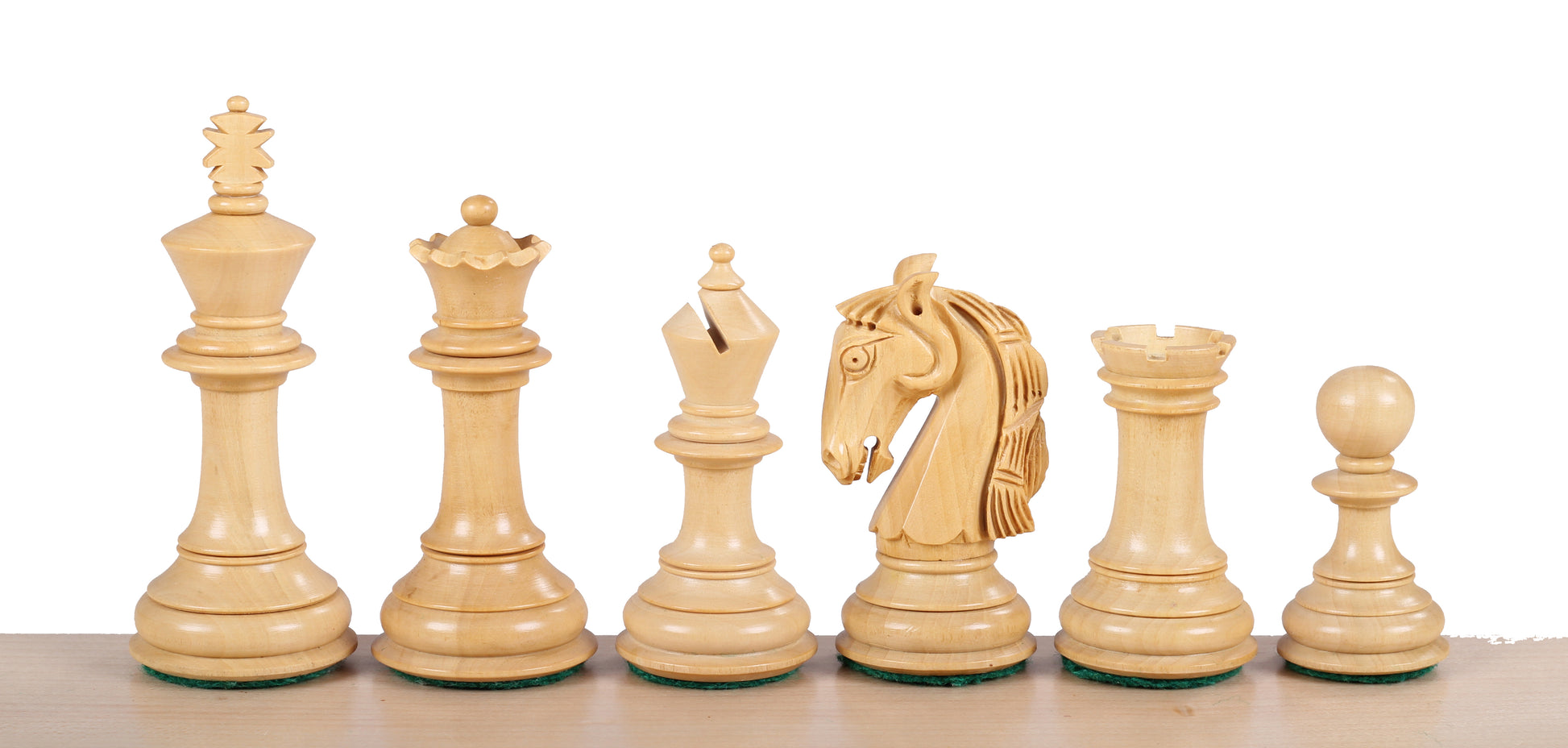 Piezas de ajedrez artesanales de madera Staunton 3,5 pulgadas - set de lujo completo