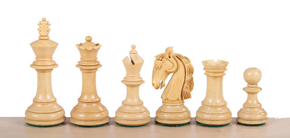 Piezas de ajedrez artesanales de madera Staunton 3,5 pulgadas - set de lujo completo