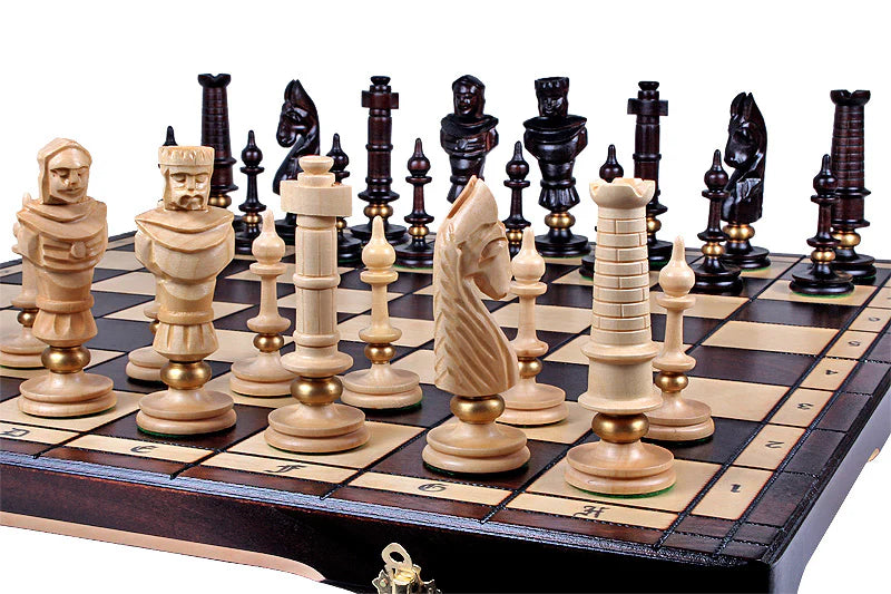 Hand-Carved Wooden Chess Set “Royal de Luxe” | Imperium Collection