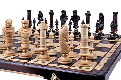 Hand-Carved Wooden Chess Set “Royal de Luxe” | Imperium Collection